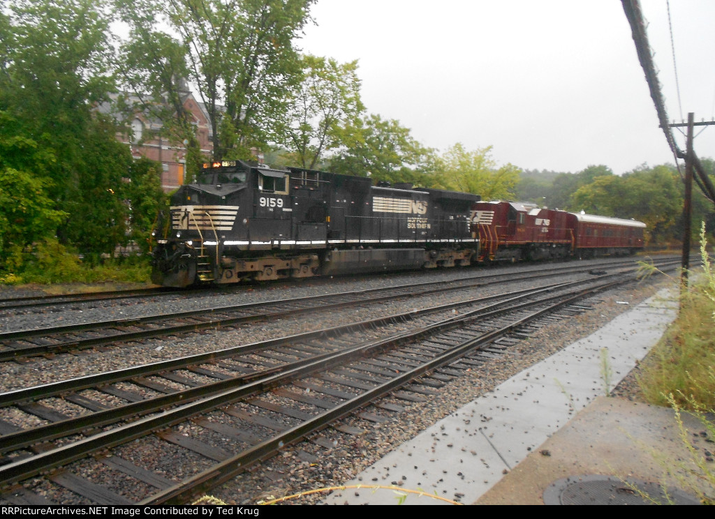 NS 9159 with track geometry testing vehicles NS 34 &amp; 33